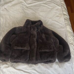 Zara Kids Plush Brown Puffer Jacket size 6-7yr